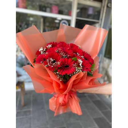 KIRMIZI GERBERA BUKETİ